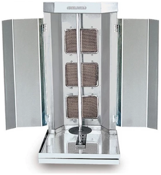 Stainless steel gas shawarma griller machine