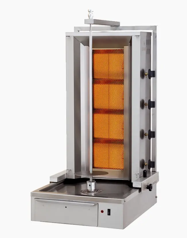 Doner kebab machine with bottom motor (gas)