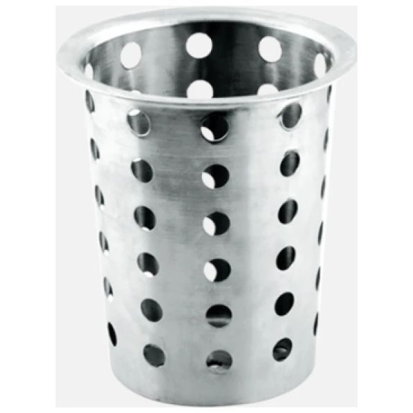 Silver color stainless steel flat cylinder kitchenware