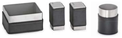 Kapp salt and pepper leather sleeved set 