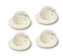 Porcelain cup & saucer (set of 4)
