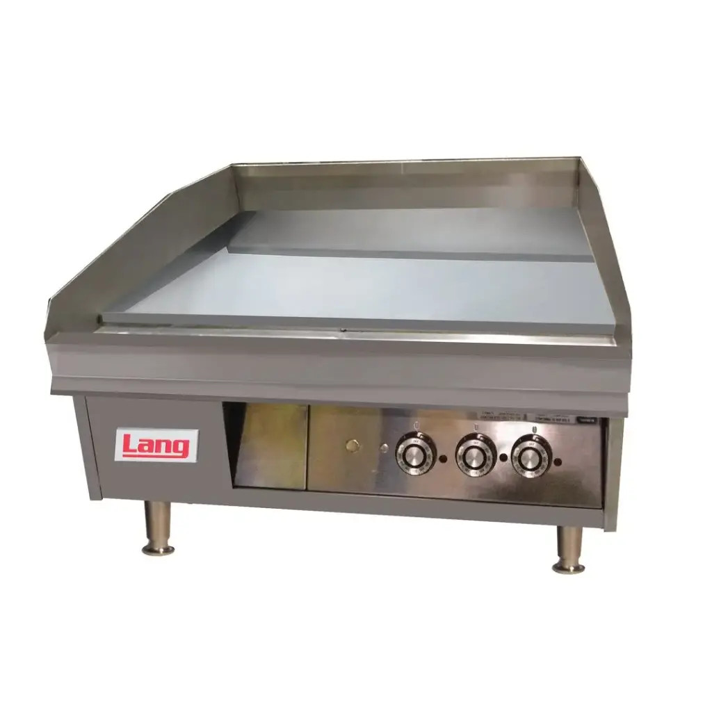Countertop electric griddle with surface, steel plate