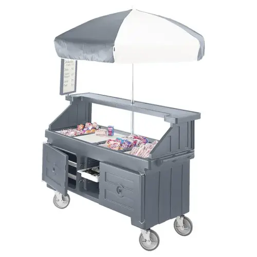 Camcruiser granite gray vending cart w/ umbrella 