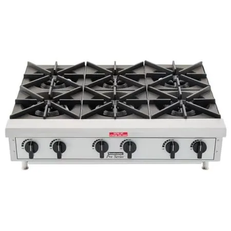 Countertop gas hot plate (6 burner)