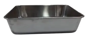 Deep stainless steel dish 