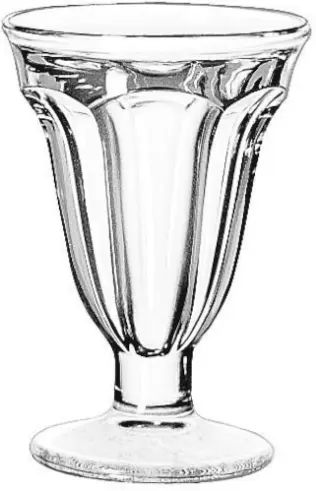Fountain ware clear sundae glass 