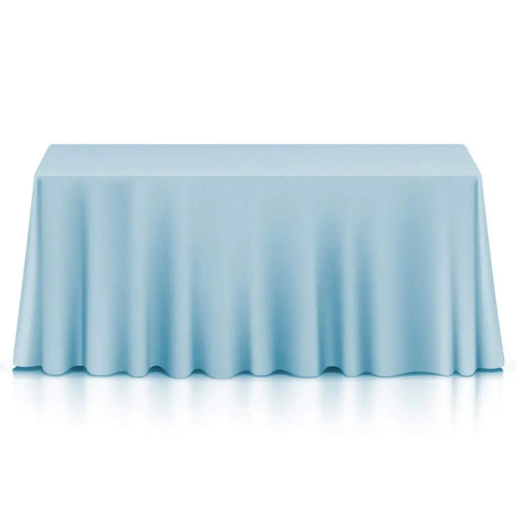 Light blue table cloth 