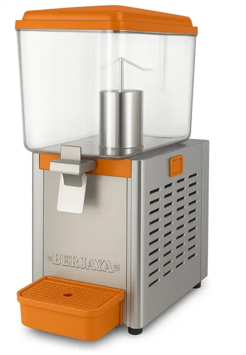 Berjaya JD118 MIX 25O - juice dispenser one bowl mix system, (ORANGE)
