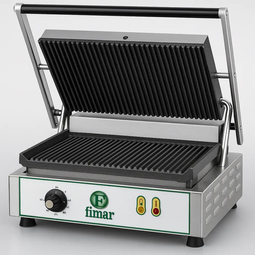 [SKU: 4011710] Fimar electric contact grill ribbed plate, PE35R