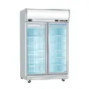  Berjaya 2D/DCF SM - Two door dual display chiller & freezer, heated glass door blower