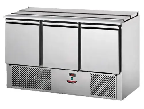 JKS-SL03EKO-3doors saladette with stainless steel  