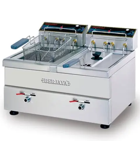 [SKU: 4016333] Berjaya SDF12D - S/steel table top fryer, (cap: 9x2L) 
