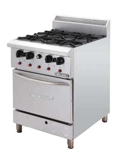 Berjaya s/steel deluxe range oven w/ open burner (DRO4 17)