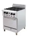 Berjaya s/steel deluxe range oven w/ open burner (DRO4 17)