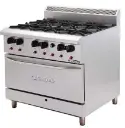 Berjaya s/steel deluxe range oven w/ open burner (DRO6 17) 