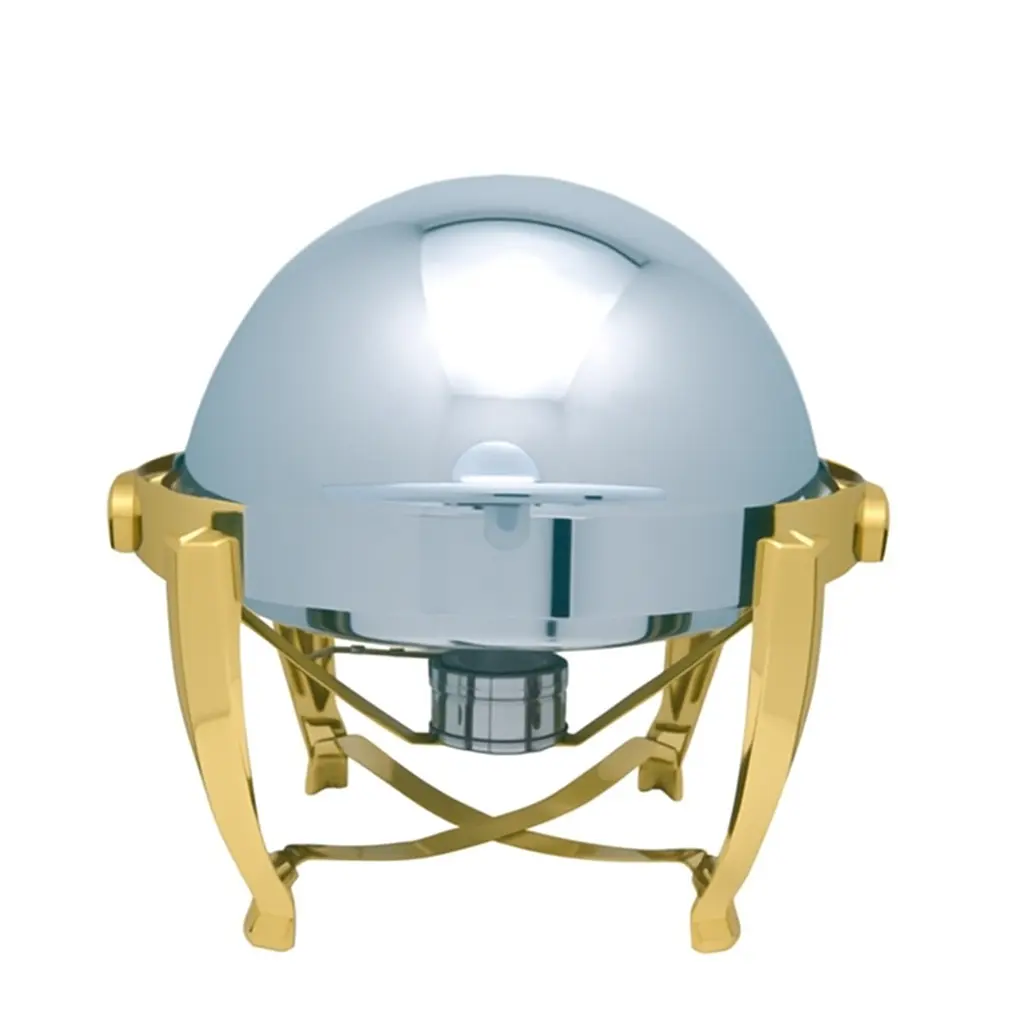 ANHUI HUALING Round chafing dish w/ gold clr. legs, ZC503A