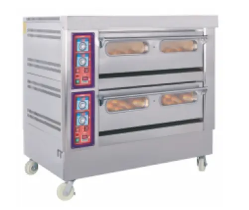 HKITCHEN elec. infrared 2 deck oven, (cap:6tray); HKIT-YXD-S-60C
