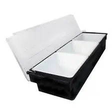 Guangzhou jiwins - 3 compt. Condiment holder; BLACK-JW-B3B