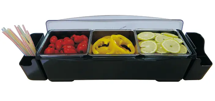 Guangzhou jiwins - 3 deep compt. Condiment holder; JW-BN3