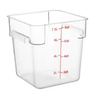 JIWINS P 063C - Food storage container, 8LTR, PC, CLEAR 