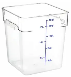 JIWINS P 065C - Food storage container, 18LTR, PC, CLEAR 