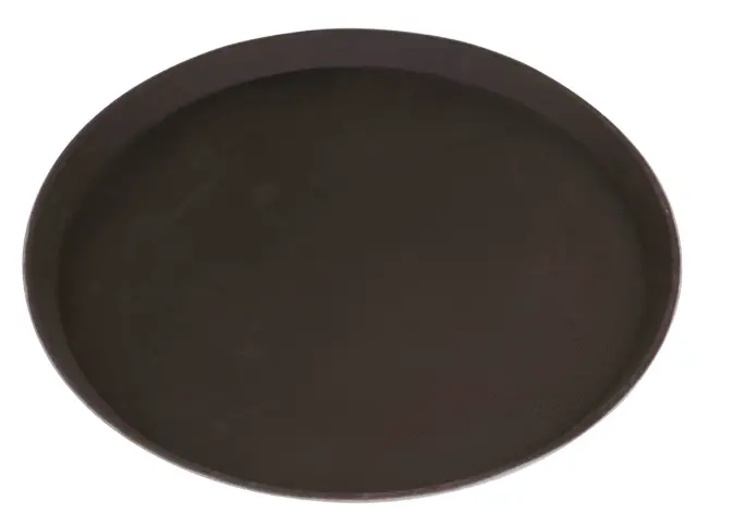 GUA-1100PT: Round tray non slip, DIA: 28CM, PP, BROWN