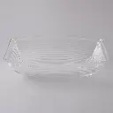 Cambro clear camwear rectangular ribbed bowl 