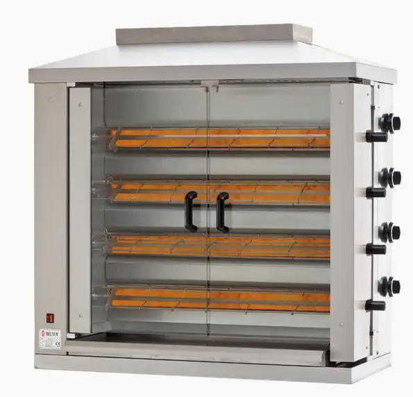 S/steel gas chicken rotisserie machine cap; MELTEM MR 4