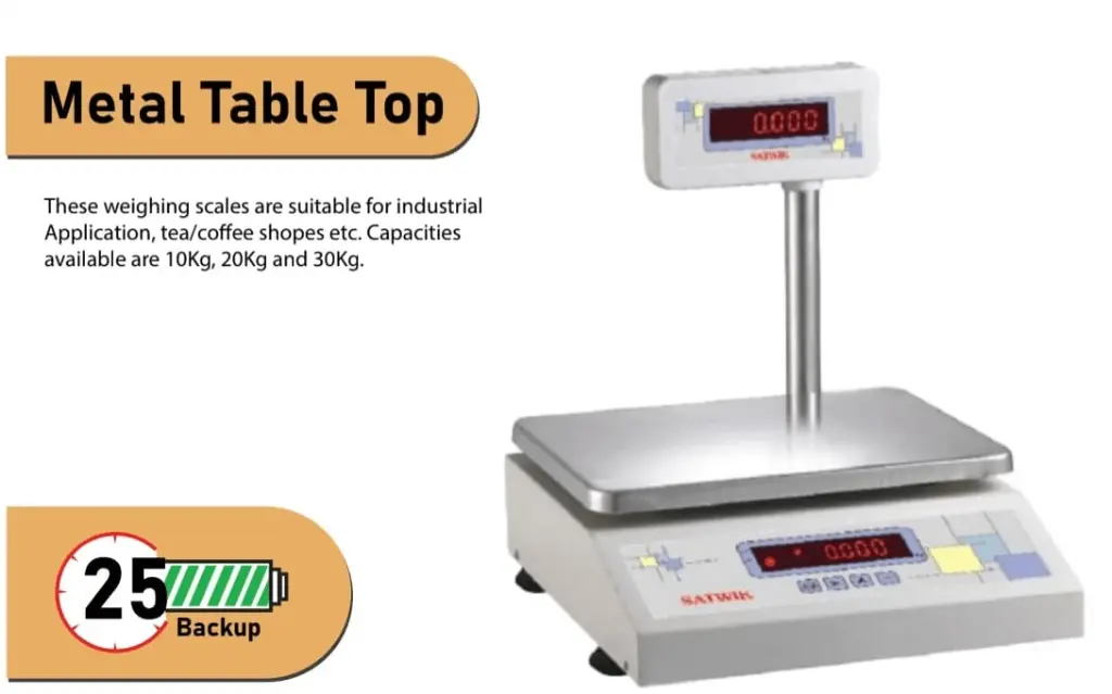 Electronics weighing scale, capacity 10 kg