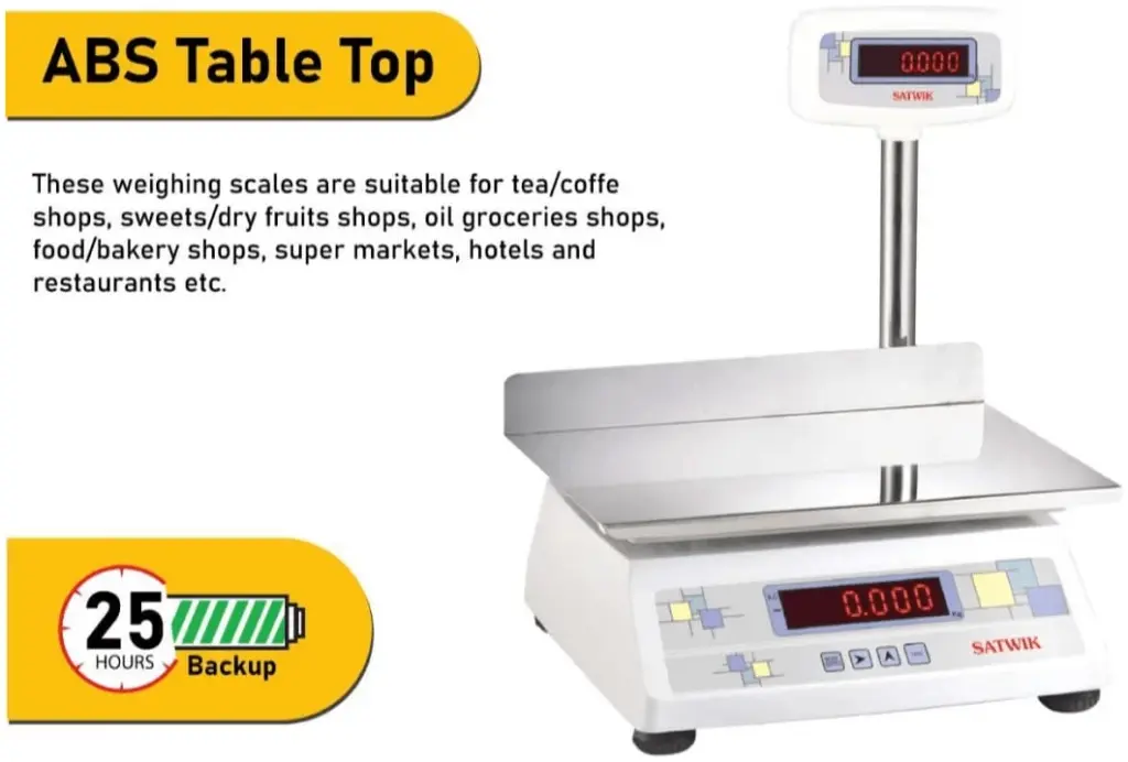 Electronics weighing scale, capacity 20 kg, VIK20E SATWIK