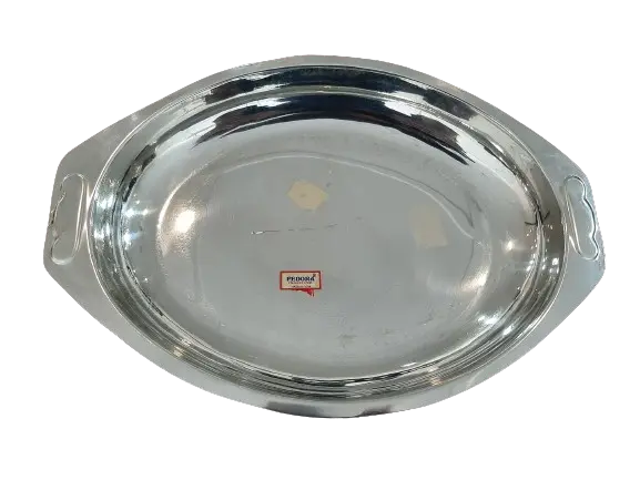 Fedora stainless steel oval dish 5″