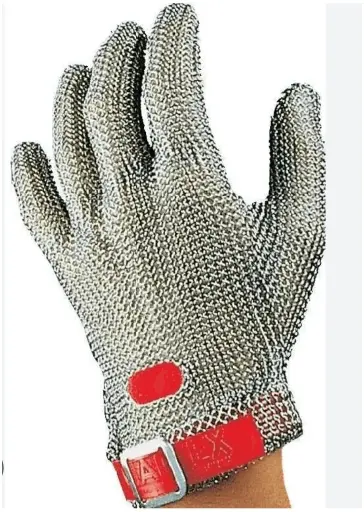 [SKU:4016230]  Stainless steel butchery gloves with plastic strap usafe