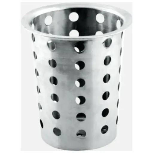 [SKU:4010531] Silver color stainless steel flat cylinder kitchenware