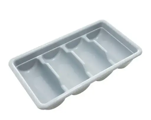[SKU:3093179] 4 Compartment. cutlery box, grey