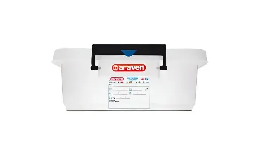 [SKU:4015728] White plastic food box with snap-on lid