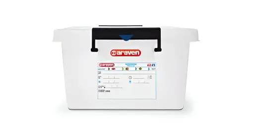 [SKU:4015729] White plastic food box with snap-on lid