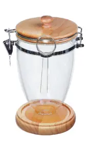 [SKU:4015631] Champion canister with oak base