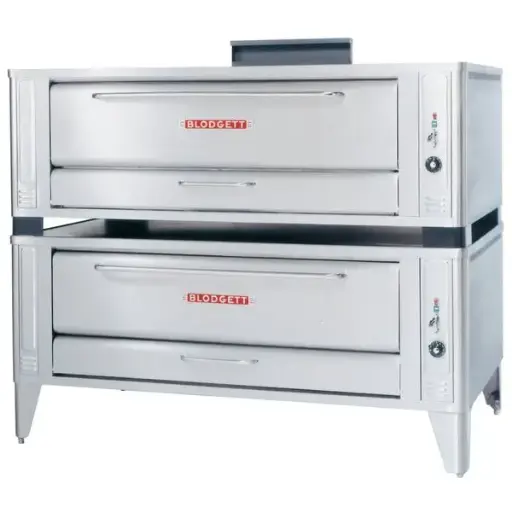 [SKU: 4011673] Natural gas double pizza deck oven with draft 
