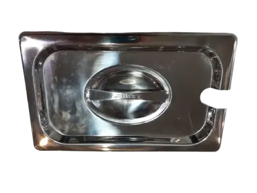 [SKU: 5798] Steam table pan notched cover  (GN 1/4)