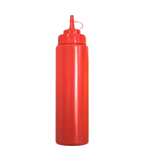 [SKU: 4015591] Red plastic squeeze dispenser 