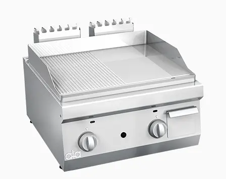 [SKU: 4014466] ATA K6GFR010TT – gas griddle plate 1/2 smooth grooved table top