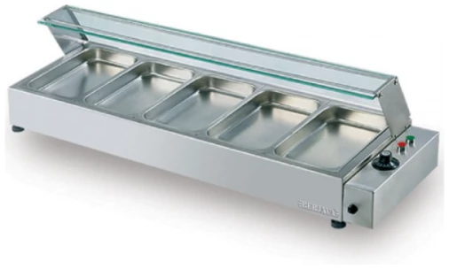 [SKU: 17] Berjaya BMC5 -  Mini bain marie s/steel counter with food tray, (5 cap)