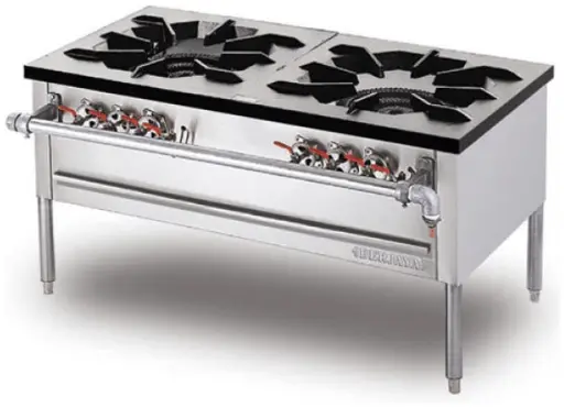 [SKU: 4014203] Berjaya s/steel stock pot-cast iron top grate burner (SP 2-HP) (double)