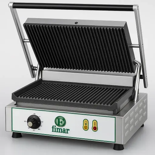 [SKU: 4011710] Fimar electric contact grill ribbed plate, PE35R