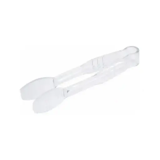 [SKU: 4010676] Guangzhou jiwins - 6" flat tong, pc, clear; P-006
