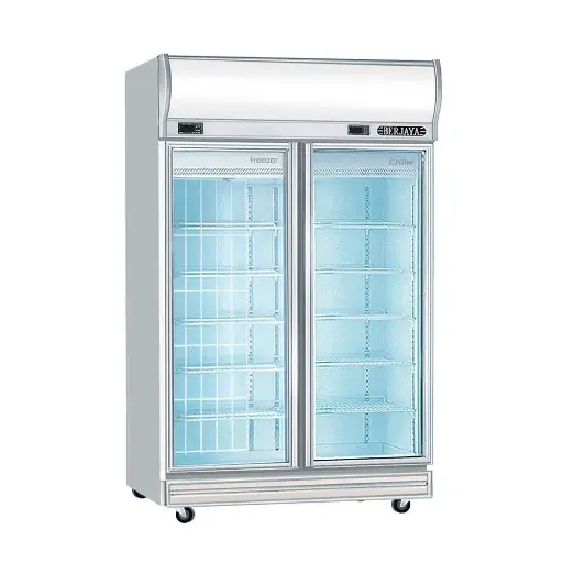[SKU:4015982]  Berjaya 2D/DCF SM - Two door dual display chiller & freezer, heated glass door blower