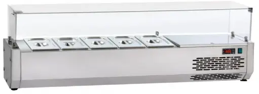 [SKU:4010225] JKS-VR3150VD-Table top refrigerant ingredient display with flat glass cover