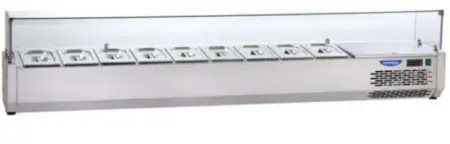 [SKU:4010226] HD-JKS-VR3190VD -Table top refrigerant ingredient display with flat glass cover