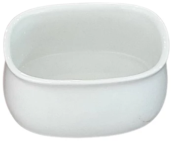 [SKU:1599] Porcelain rectangle sugar sachet bowl with oval edge