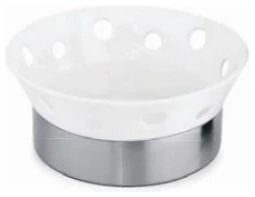 [SKU:3094409] Porcelain bread basket with steel base